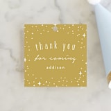 "pixie" - Children's Birthday Party Favor Tags in Gold by Angela Garrick - Front