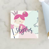 "glitter fairy" - Children's Birthday Party Favor Tags in Powder by peetie design - Front