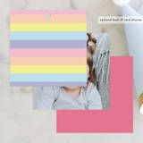 "unicorno" - Children's Birthday Party Favor Tags in Bubblegum by peetie design - Back of Card Options