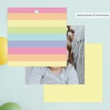 "Pastel Rainbow Sparkles" - Children's Birthday Party Favor Tags in Mint by Maria Alou - Back of Card Options