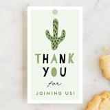 "Let's Fiesta" - Children's Birthday Party Favor Tags in Sage by Jen Banks - Front