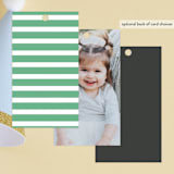 "Dino Friends" - Children's Birthday Party Favor Tags in Graphite by Alethea and Ruth - Back of Card Options