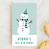 "ONEderland" - Children's Birthday Party Favor Tags in Sea by Annie Holmquist - Front