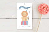"Step Right Up" - Children's Birthday Party Favor Tags in Sky by Joanna Griffin - Front