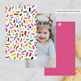 "Confetti Sprinkle" - Children's Birthday Party Favor Tags in Gumdrops by Up Up Creative - Back of Card Options