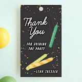 "Birthday Bake Off" - Children's Birthday Party Favor Tags in Chalkboard by Shiny Penny Studio - Front