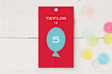 "Circus Party" - Children's Birthday Party Favor Tags in Tomato by Anupama - Front