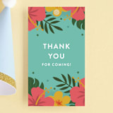 "Festive One" - Children's Birthday Party Favor Tags in Evergreen by Joanne James - Front