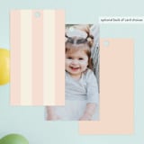 "Petite flower cart" - Children's Birthday Party Favor Tags in Grass by Jennifer Wick - Back of Card Options