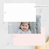 "Big Script" - Children's Birthday Party Favor Tags in Blush by Genna Blackburn - Back of Card Options