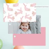"Some Bunny" - Children's Birthday Party Favor Tags in Peony by Julie Murray - Back of Card Options