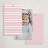 "Daisys" - Children's Birthday Party Favor Tags in Daisy by Little Print Design - Back of Card Options