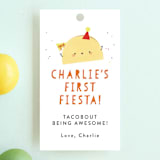 "1st Fiesta" - Children's Birthday Party Favor Tags in Spicy by Itsy Belle Studio - Front