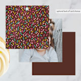 "donut party" - Children's Birthday Party Favor Tags in Chocolate by Jen Owens - Back of Card Options
