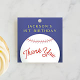 "baseball" - Children's Birthday Party Favor Tags in Grass by Becky Nimoy - Front