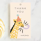 "Birthday Bus" - Children's Birthday Party Favor Tags in Sour Apple by Shiny Penny Studio - Front
