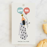 "Party Puppers" - Children's Birthday Party Favor Tags in Classic by Lehan Veenker - Front