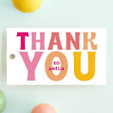"The Big One" - Children's Birthday Party Favor Tags in Rose by Baumbirdy - Front