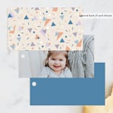 "Lets rock" - Children's Birthday Party Favor Tags in Denim by Creo Study - Back of Card Options