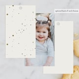 "birthday swirls" - Children's Birthday Party Favor Tags in Pudding by Anastasia Makarova - Back of Card Options