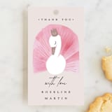 "Our Swan Princess" - Children's Birthday Party Favor Tags in Candy by Kanika Mathur - Front