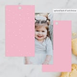 "Our Swan Princess" - Children's Birthday Party Favor Tags in Candy by Kanika Mathur - Back of Card Options