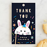 "animal masquerade" - Children's Birthday Party Favor Tags in Deep Sea by Anastasia Makarova - Front