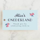 "Disney's Alice In Wonderland Birthday" - Children's Birthday Party Favor Tags in Sky by Annie Holmquist - Front