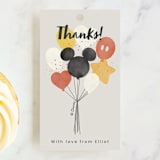 "Disney's Mickey Balloon Bunch" - Children's Birthday Party Favor Tags in Cream by Adelyn T. - Front