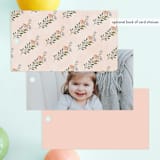"Disney's Minnie wildflower" - Children's Birthday Party Favor Tags in Clementine by Susan Zinader - Back of Card Options