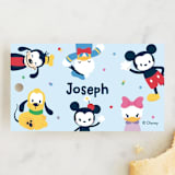 "Disney's Happy Mickey & Friends" - Children's Birthday Party Favor Tags in Sky by peetie design - Front