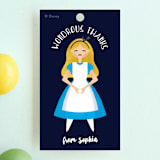 "Disney's Alice In Wonderland Garden" - Children's Birthday Party Favor Tags in Midnight by Lehan Veenker - Front