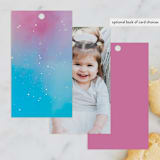 "Elsa and Anna from Disney's Frozen" - Children's Birthday Party Favor Tags in Twilight by Lori Wemple - Back of Card Options