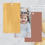 "Simba from Disney's The Lion King" - Children's Birthday Party Favor Tags in Bamboo by Teju Reval - Back of Card Options