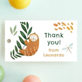 "Sloth jungle" - Children's Birthday Party Favor Tags in Jungle by Tati Abaurre - Front