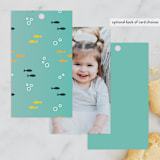 "Underwater fun" - Children's Birthday Party Favor Tags in Sea by Annie Holmquist - Back of Card Options