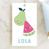 "Fruit Salad" - Children's Birthday Party Favor Tags in Fruit Punch by peetie design - Front