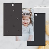 "Slumber Sloth" - Children's Birthday Party Favor Tags in Midnight by Erica Krystek - Back of Card Options