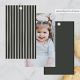 "Midnight Garden" - Children's Birthday Party Favor Tags in Licorice by Kampai Designs - Back of Card Options