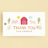"Barnyard noises" - Children's Birthday Party Favor Tags in Cotton by Creo Study - Front