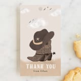 "cowboy party" - Children's Birthday Party Favor Tags in Sand by Jelena Vuletic - Front