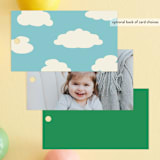 "happy birdie" - Children's Birthday Party Favor Tags in Emerald by Ellen Schlegelmilch - Back of Card Options