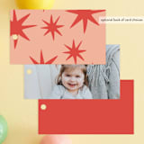 "That First Cake" - Children's Birthday Party Favor Tags in Citrus by Christie Garcia - Back of Card Options