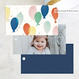 "balloon overlay" - Children's Birthday Party Favor Tags in Sea by Stephanie Hawkes - Back of Card Options