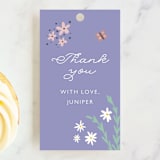 "garden" - Children's Birthday Party Favor Tags in Wisteria by Hudson meet Rose - Front