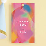"Galaxy Rainbow" - Children's Birthday Party Favor Tags in Candy by Katie Zimpel - Front