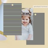 "Foliage Cross" - Children's Birthday Party Favor Tags in Eucalyptus by Hudson meet Rose - Back of Card Options