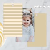 "Geometric Cross" - Children's Birthday Party Favor Tags in Serene by Pati Cascino - Back of Card Options