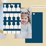 "Elegant Arch" - Children's Birthday Party Favor Tags in Deep Sea by Morgan Kendall - Back of Card Options