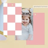 "wavy frame" - Children's Birthday Party Favor Tags in Key Lime by Baumbirdy - Back of Card Options